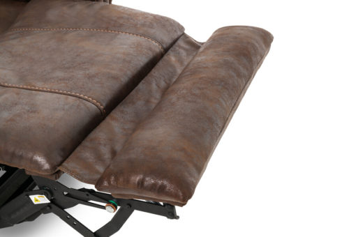 Pride's VivaLift power recliner Tranquil collection - Astro Brown - Detail of Footrest Ext