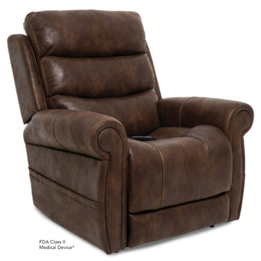 Pride's VivaLift power recliner Tranquil collection - Astro Brown - Reclined position