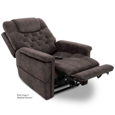 Viva Lift power lift recliner - Legacy Collection - Saville Grey - Reclined position
