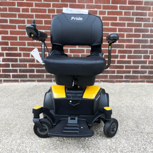 Pride GoChair power chair - yellow - front view