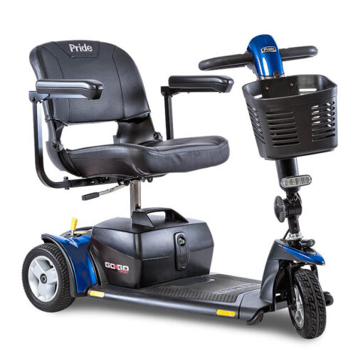 GoGo Sport 3 wheel mobility scooter in blue