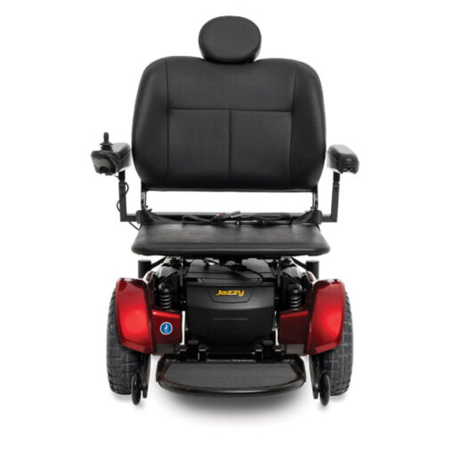 Jazzy 1450 - red - front view - flat seat
