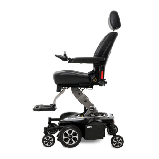 Jazzy Air 2.0 powerchair in black, left profile