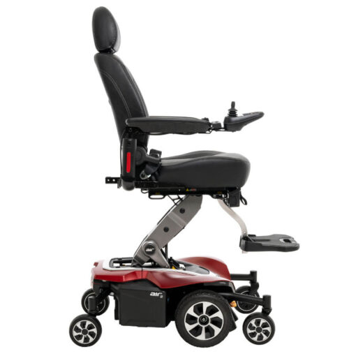Jazzy Air 2.0 powerchair in ruby red, right profile