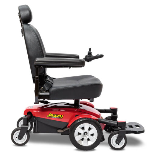 Jazzy Select 6 powerchair in red, right profile