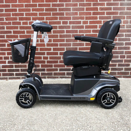 Pride Revo 2.0 four wheeled mobility scooter - black - left side view