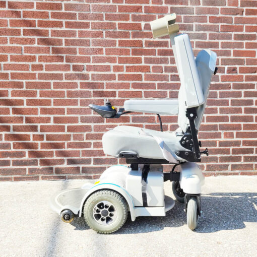 Hoveround MVP5 Power Wheelchair in grey - left side view