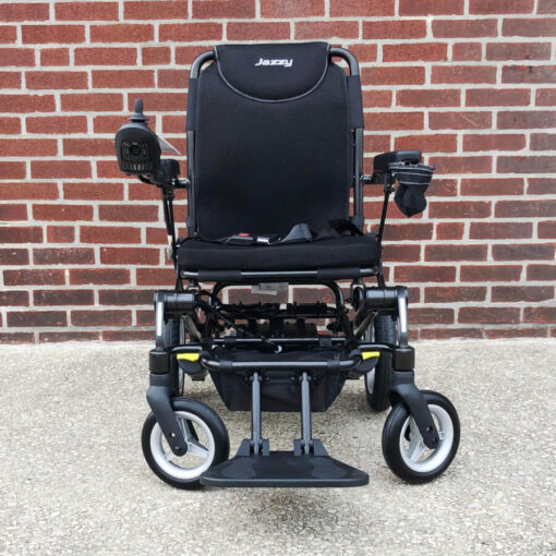 Pride Jazzy Passport electric wheelchair - black - front view