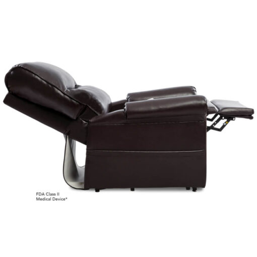 Viva Lift power lift recliner - Essential Collection - LC-105 - Lexis Urethane - New Chestnut - Reclined Profile