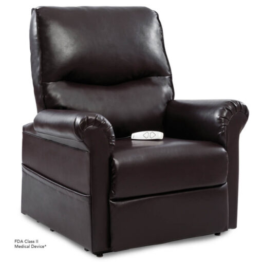 Viva Lift power lift recliner - Essential Collection - LC-105 - Lexis Urethane - New Chestnut - Seated position