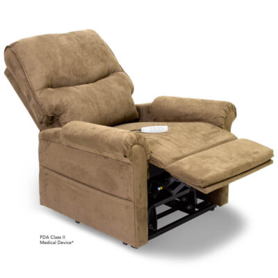 Viva Lift power lift recliner - Essential Collection - LC-105 - Micro-Suede - Sandal - Reading position