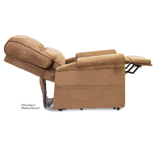 Viva Lift power lift recliner - Essential Collection - LC-105 - Micro-Suede - Sandal - Reclined Profile