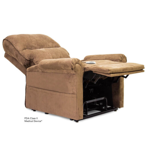 Viva Lift power lift recliner - Essential Collection - LC-105 - Micro-Suede - Sandal - Reclined position