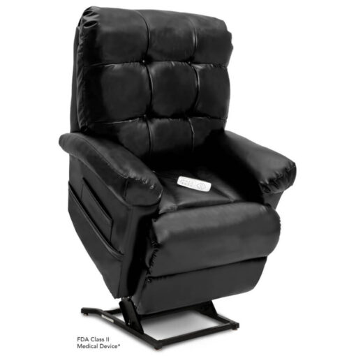 Pride's power lift recliner - Oasis Collection – Lexis Sta-Kleen Black - Lifted position.
