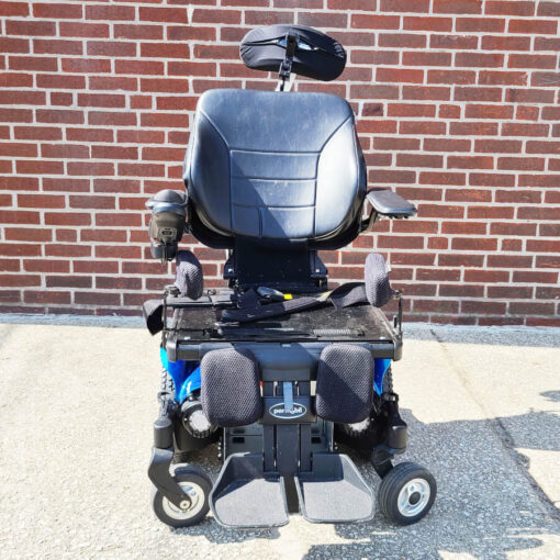 Permobil M300 Power Wheelchair in blue - front view