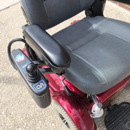 Rascal Power Wheelchair in red - joystick detail